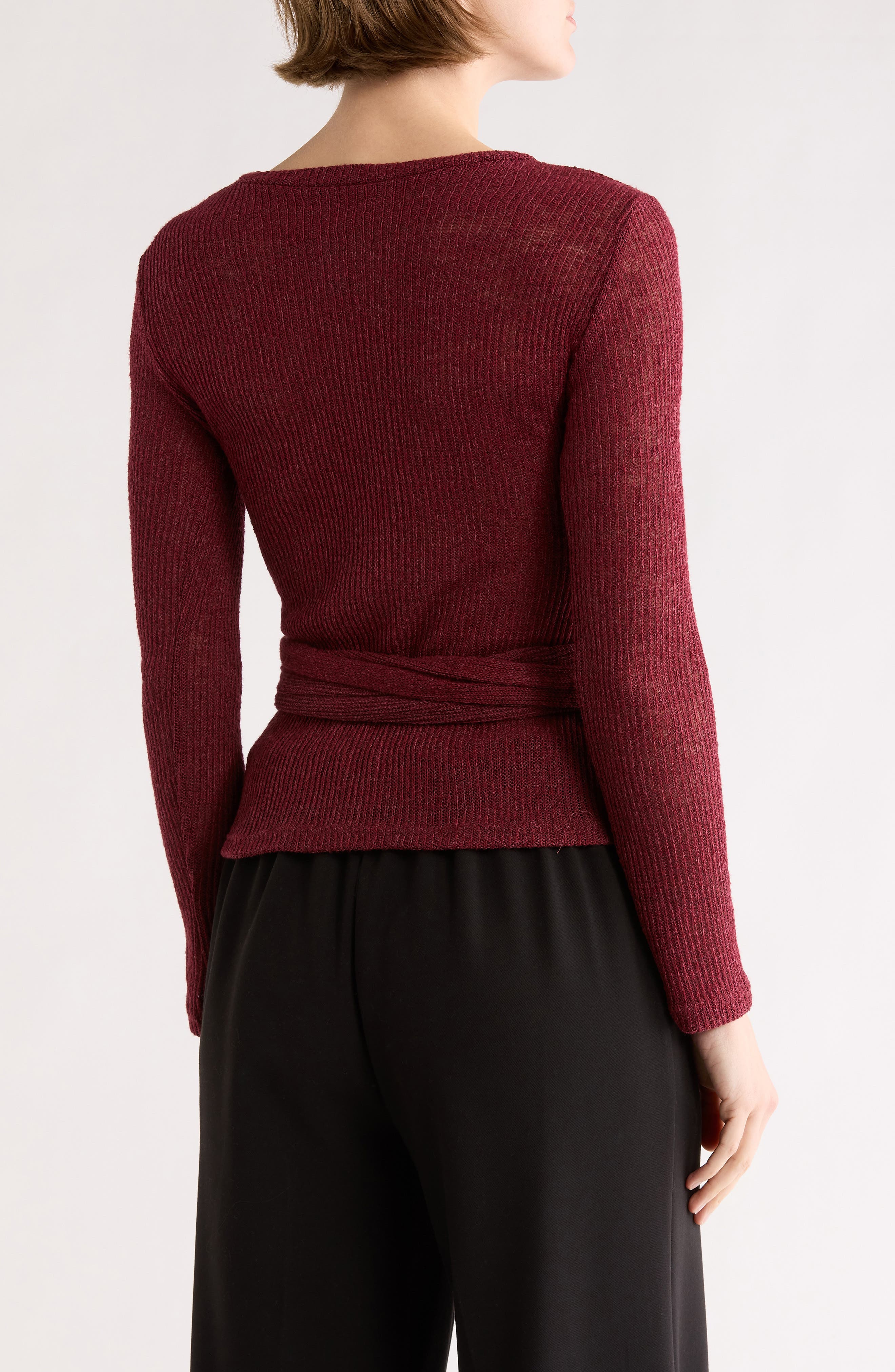 Tie Front Knit Sweater - image 4