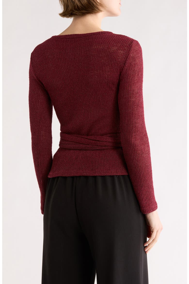 Tie Front Knit Sweater, Alternate, color, CHILLI OIL