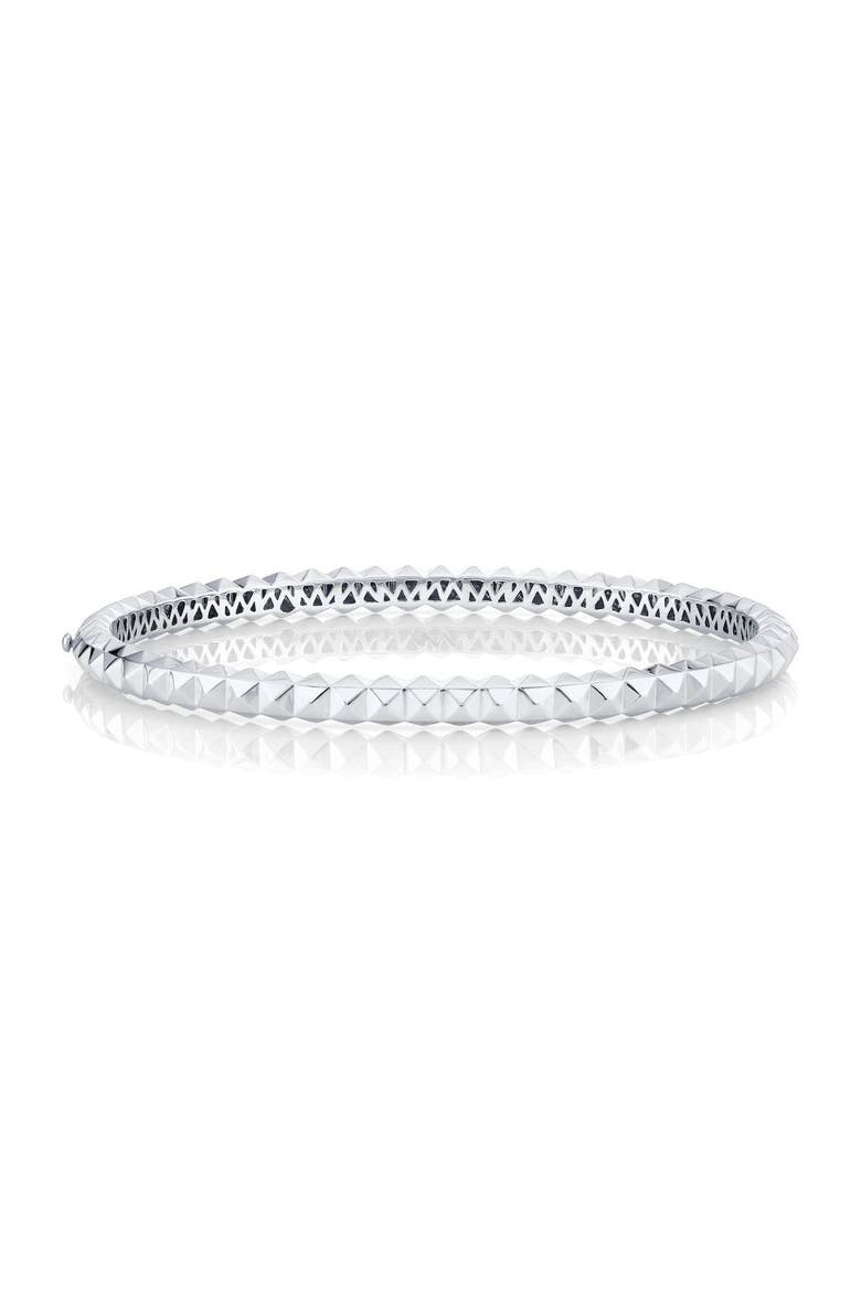 Mens Tetra 3 D Hinged Bangle Bracelet, Main, color, Silver