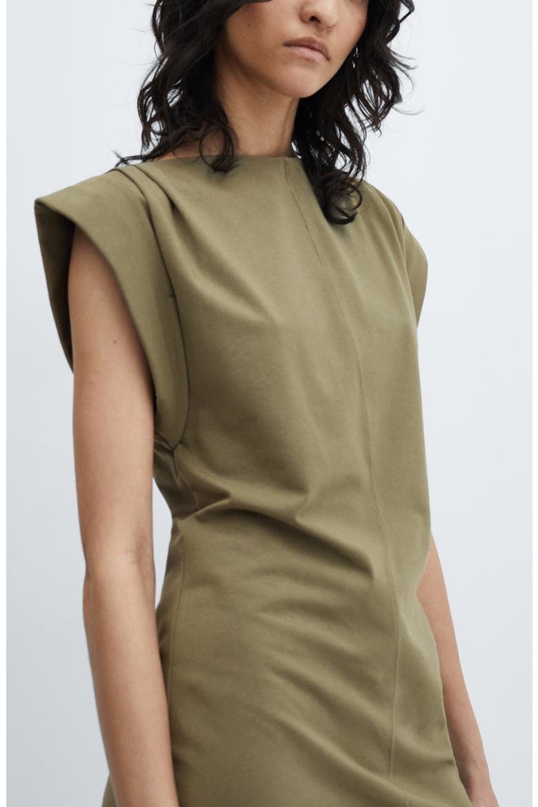 Dates Muscle Stretch Cotton T-Shirt Dress, Alternate, color, KHAKI GREEN