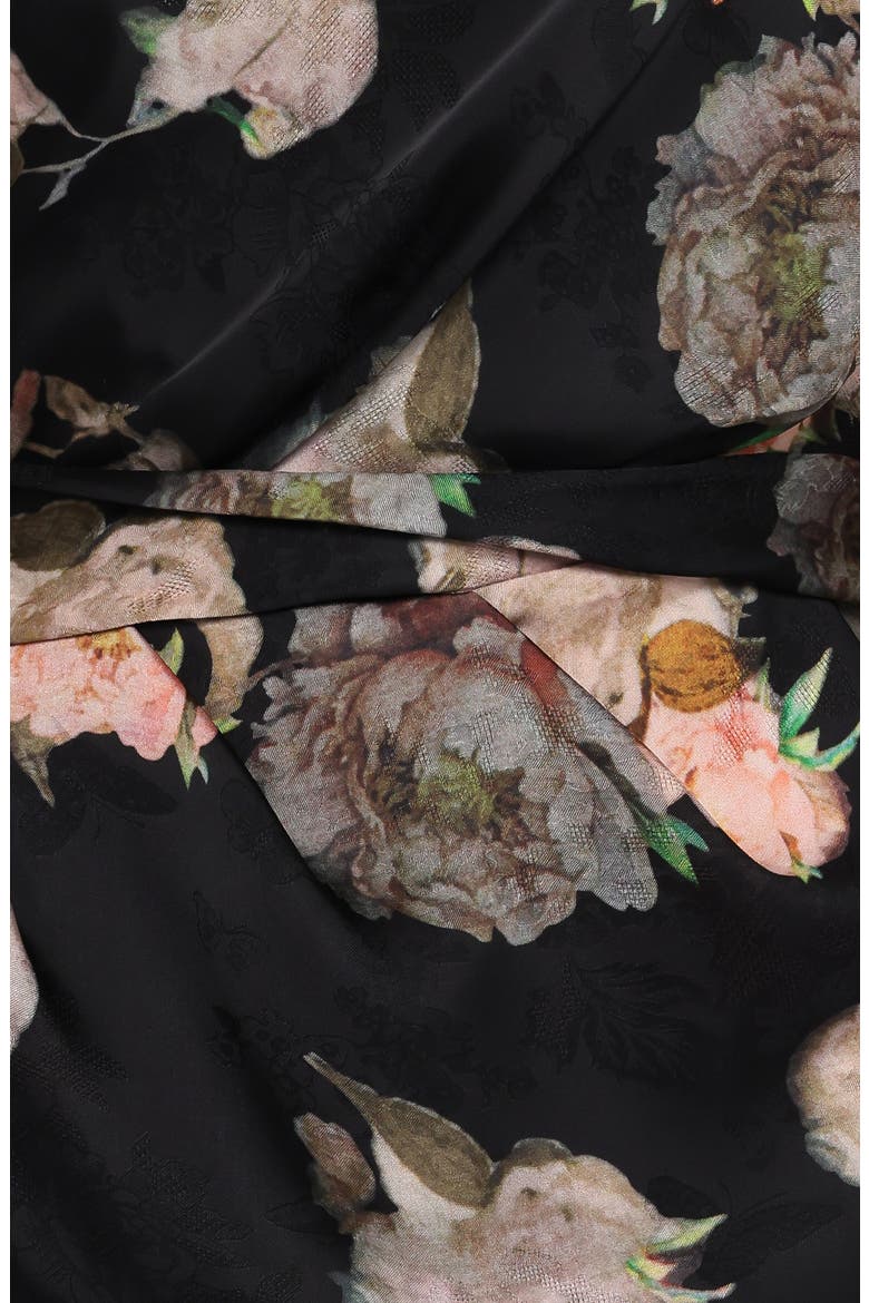Nadia One-Shoulder Floral Gown, Alternate, color, BLURRED FLORAL