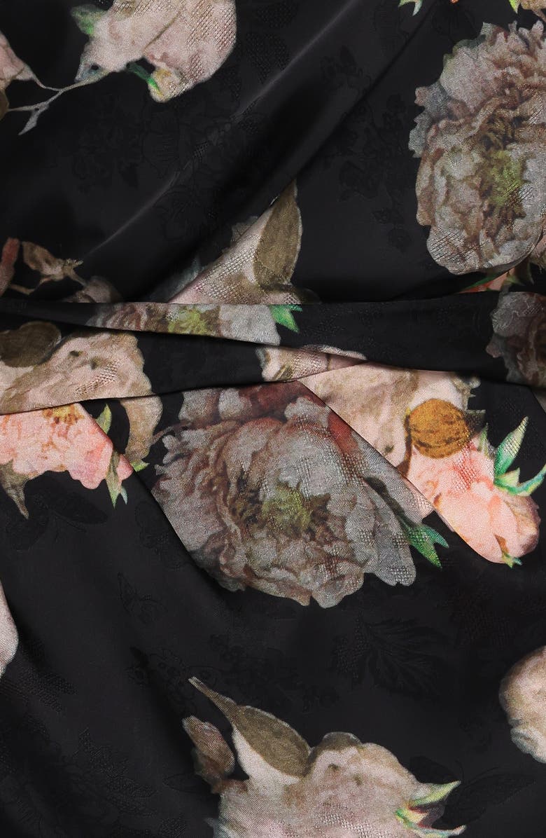 Petal & Pup Nadia One-Shoulder Floral Gown, Alternate, color, Blurred Floral