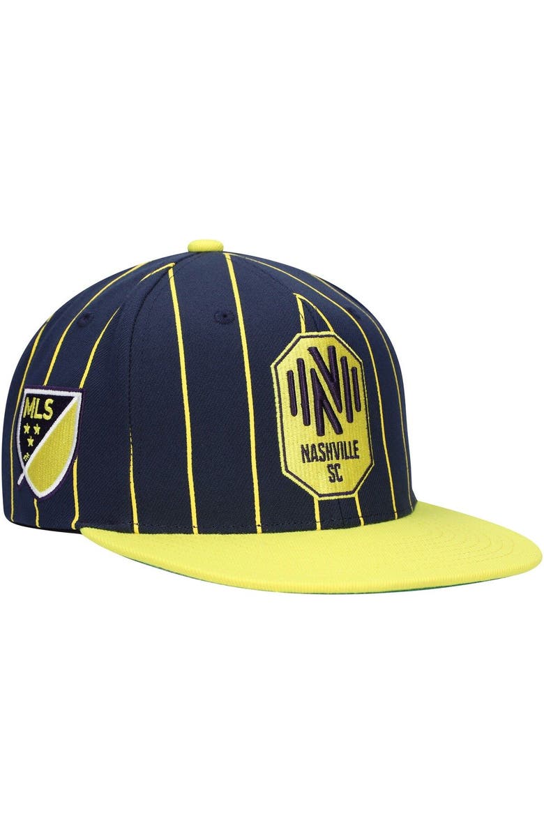 Mitchell & Ness Men's Mitchell & Ness Navy Nashville SC Team Pin Snapback Hat, Main, color, Navy