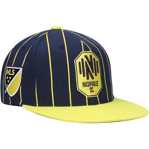 Men's Mitchell & Ness Navy Nashville SC Team Pin Snapback Hat