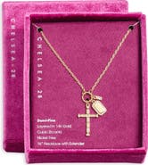 Chelsea28 Cubic Zirconia Cross Pendant Necklace