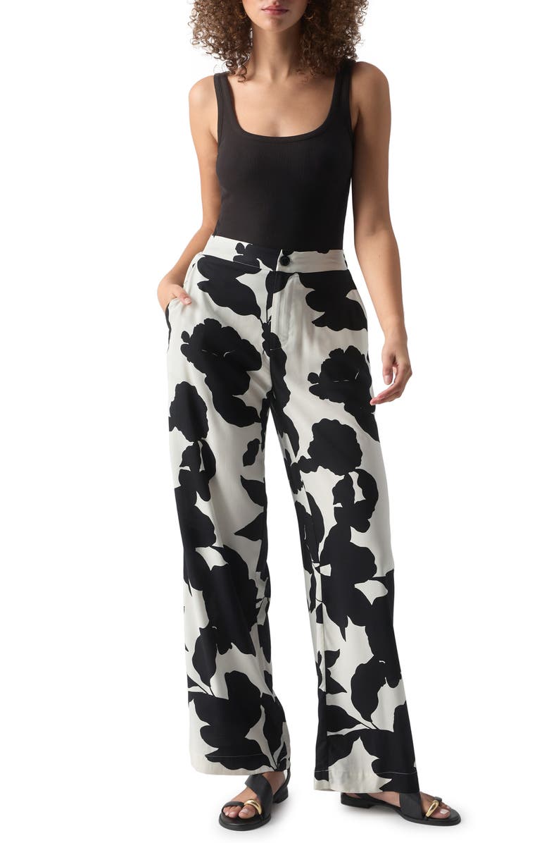 Sanctuary Print Wide Leg Pants, Alternate, color, 
