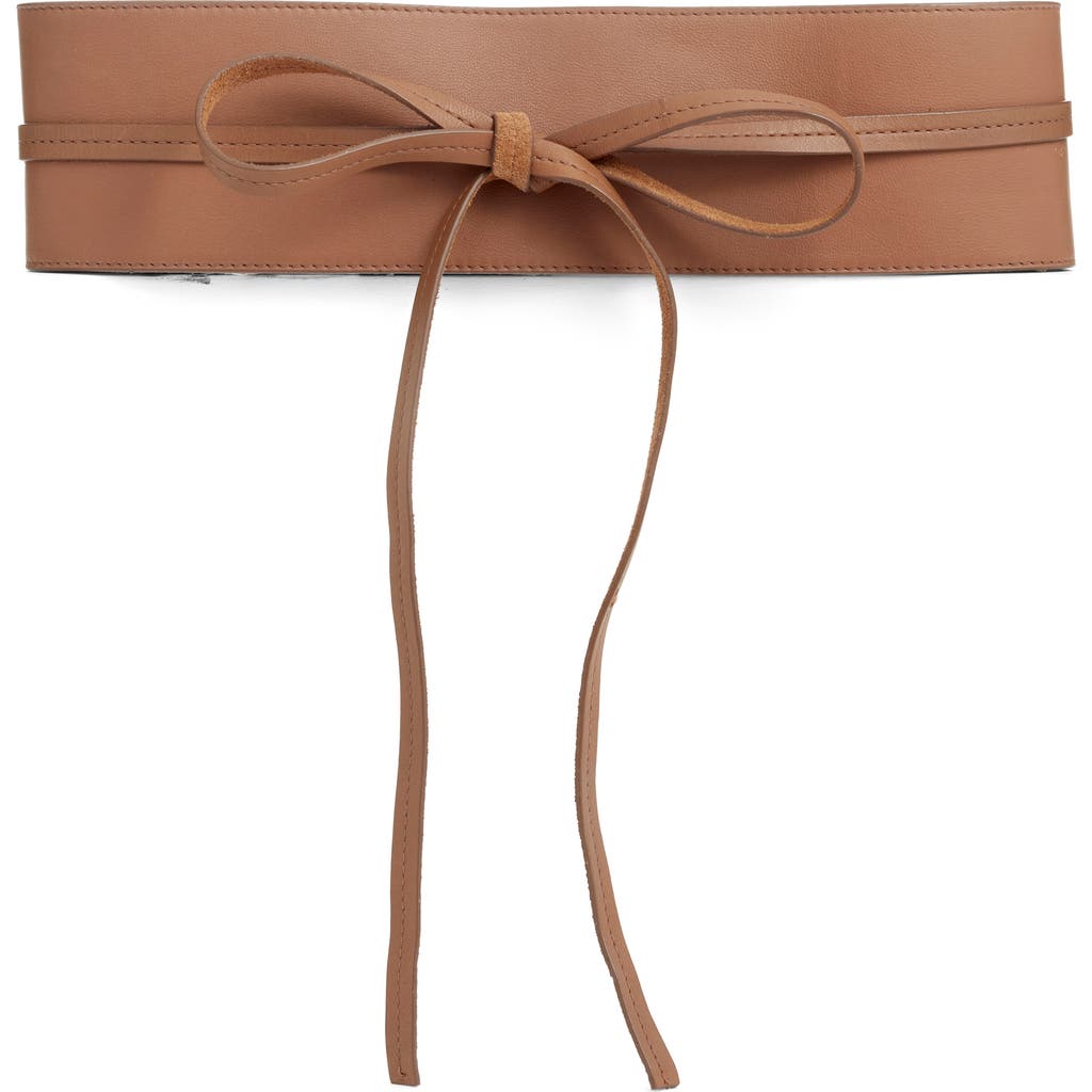 Eileen Fisher Suede And Leather Reversible Belt In Brown