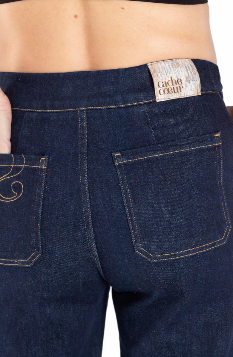 Cache Coeur Jill Maternity and post partum jeans cropped wide leg, Alternate, color,