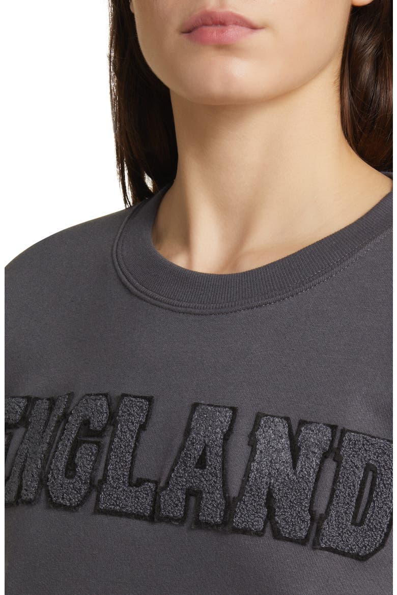 England Patch Cotton Blend Fleece Sweatshirt, Alternate, color, WASHED BLACK