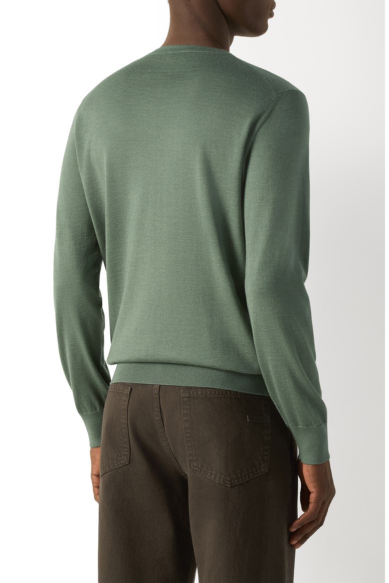 Cashseta Cashmere & Silk Crewneck Sweater, Alternate, color, LIGHT GREEN
