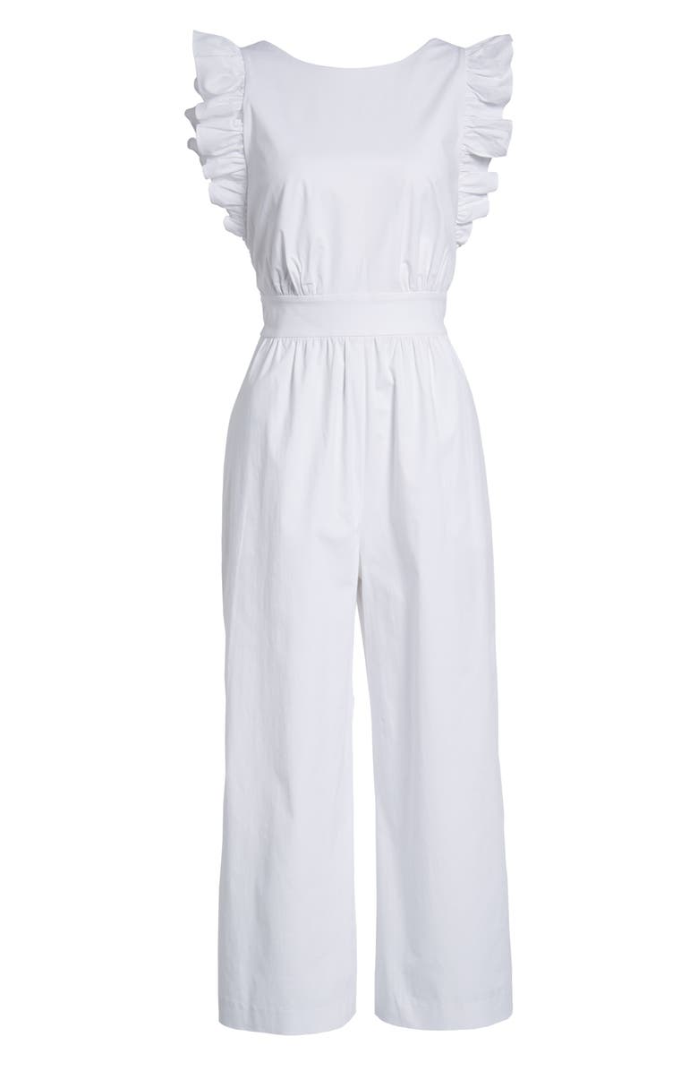 1901 Ruffle Sleeve Crop Jumpsuit, Alternate, color, 