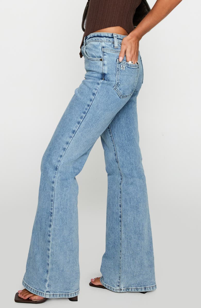 Princess Polly Magic Mirror Mid Rise Bootcut Jeans, Alternate, color, Ice Wash