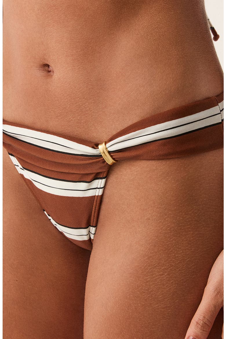 Bia Striped Full Coverage Bikini Bottoms, Alternate, color, MULTI