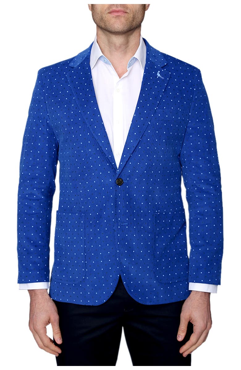 TailorByrd Dot Corduroy Two Button Notch Lapel Modern Fit Sport Coat, Main, color, 