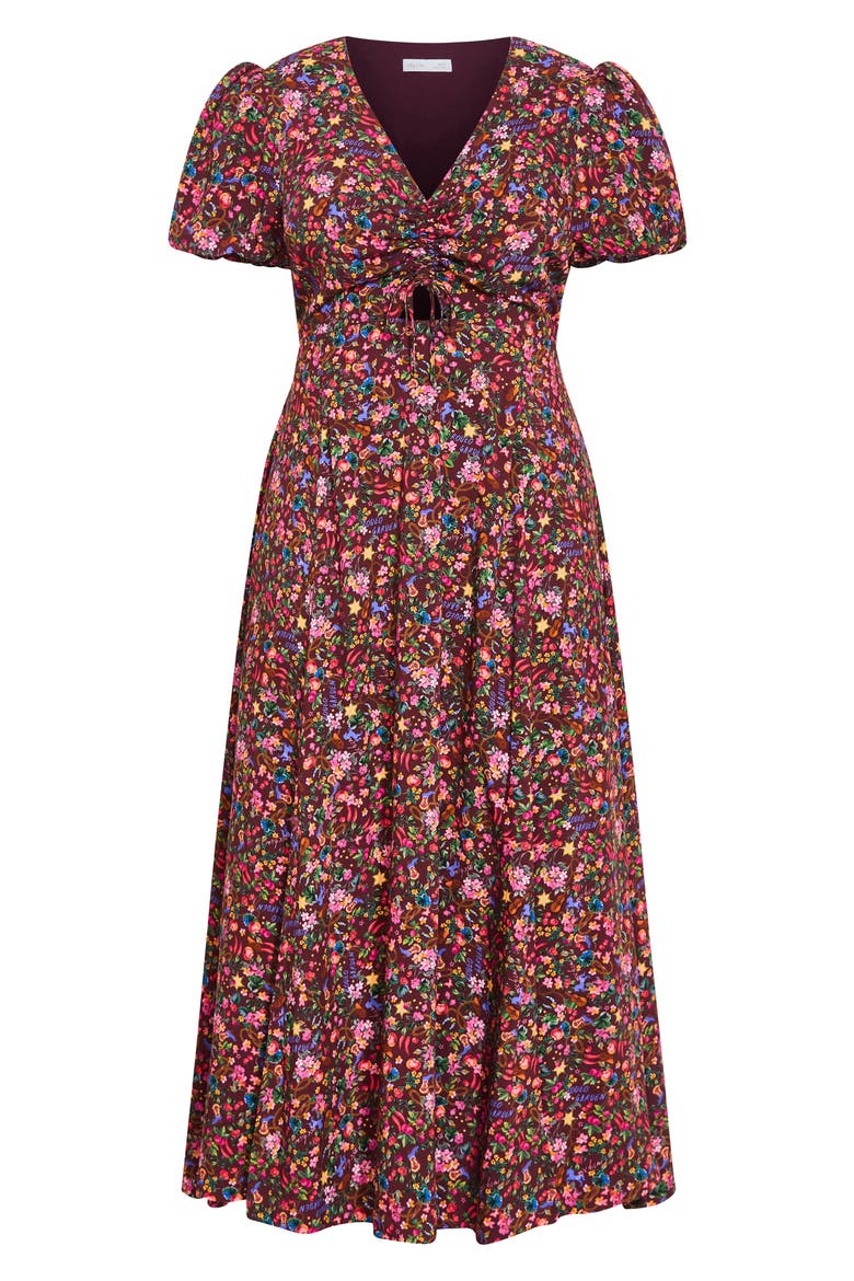 Aliya Floral Print Maxi Dress, Alternate, color, RODEO DITSY