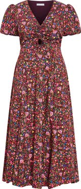 City Chic Aliya Floral Print Maxi Dress