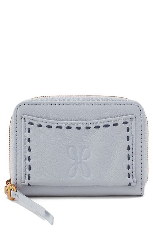 Hobo Hart Leather Card Case In Blue Pearl