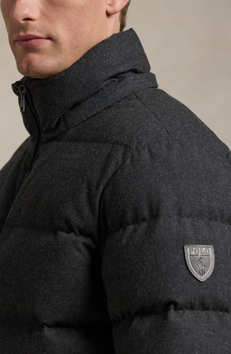 Polo Ralph Lauren Decker Water Repellent Wool Blend 750 Fill Power Down Hooded Puffer Jacket, Alternate, color,