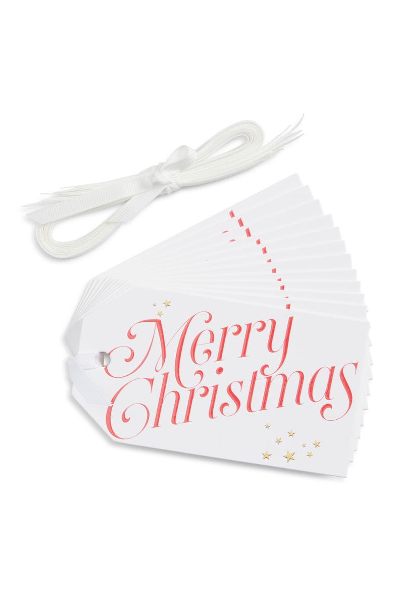 12-Pack Holiday Gift Tags, Main, color, MERRY CHRISTMAS