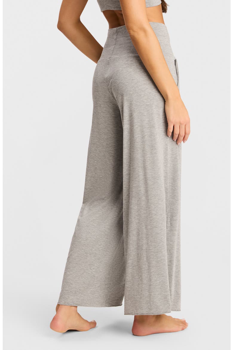 Butter High Waist Wide Leg Lounge Pants, Alternate, color, HEATHERED GRAY