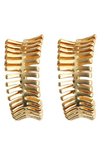 Panacea Textured Bar Hoop Earrings