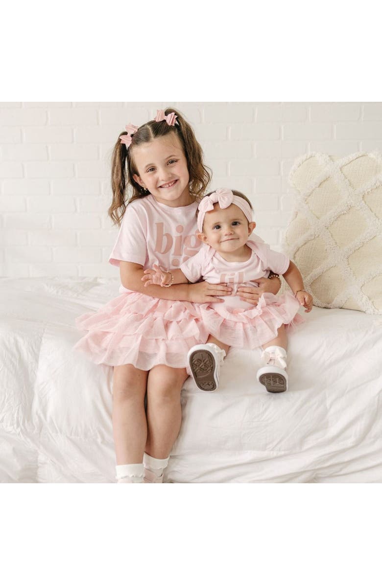 Sweet Wink Lil Sis Short Sleeve Bodysuit, Alternate, color, Ballet Pink