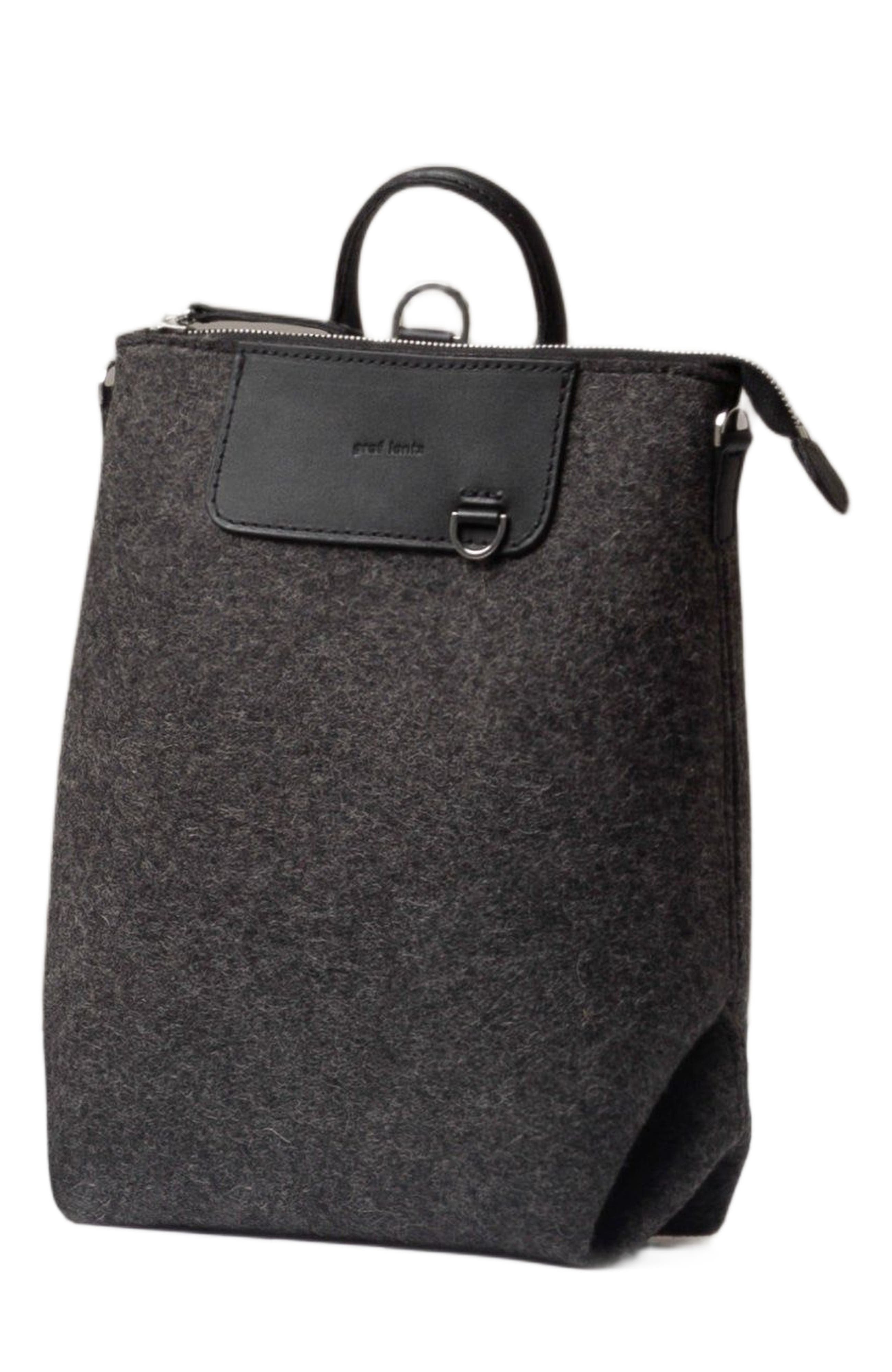 Graf Lantz Bedford Merino Wool Midi Backpack, Main, color, Charcoal Black