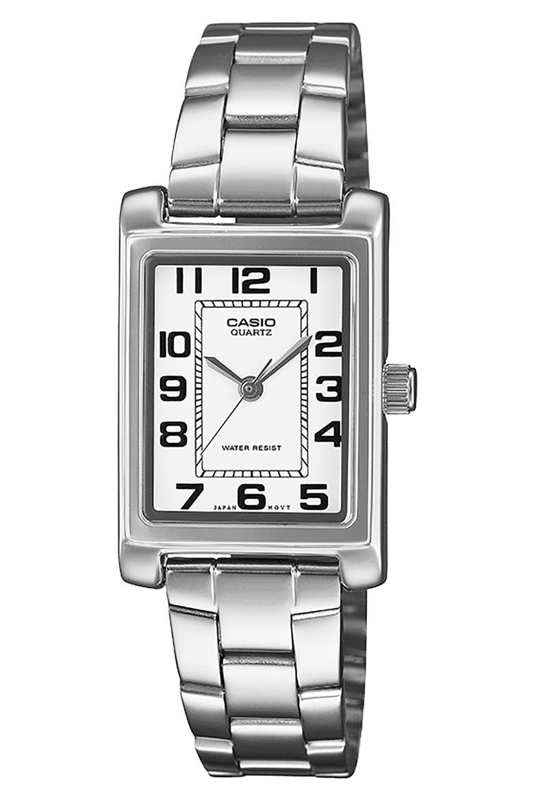Tank Bracelet Watch, 21mm x 32mm, Main, color, SILVER
