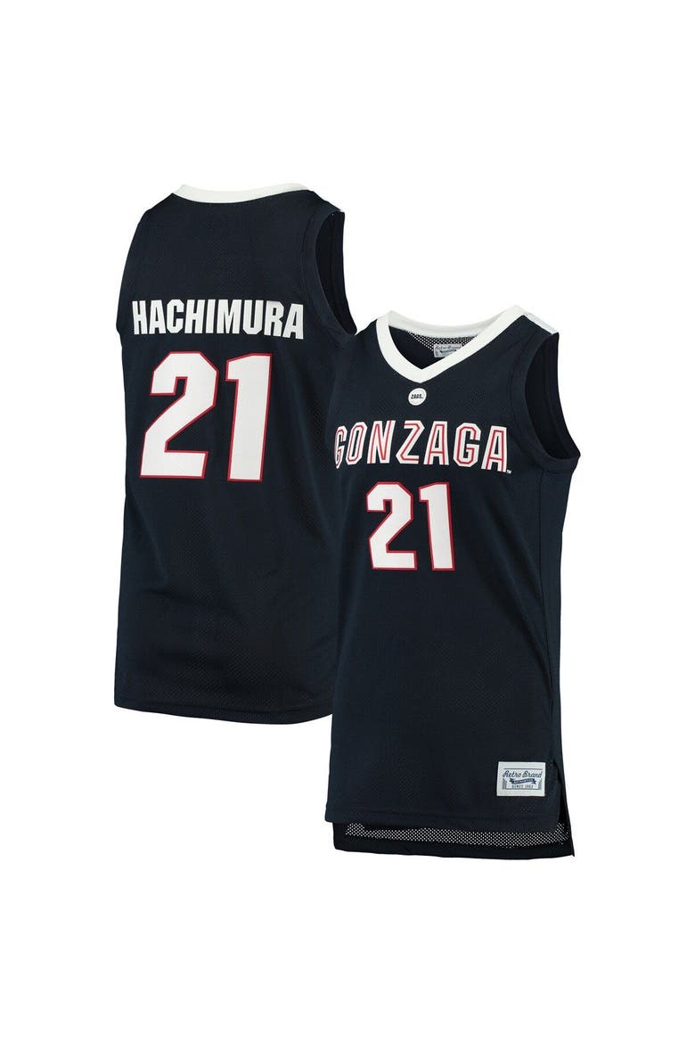 Men's Original Retro Brand Rui Hachimura Navy Gonzaga Bulldogs Alumni Basketball Jersey, Alternate, color, Navy