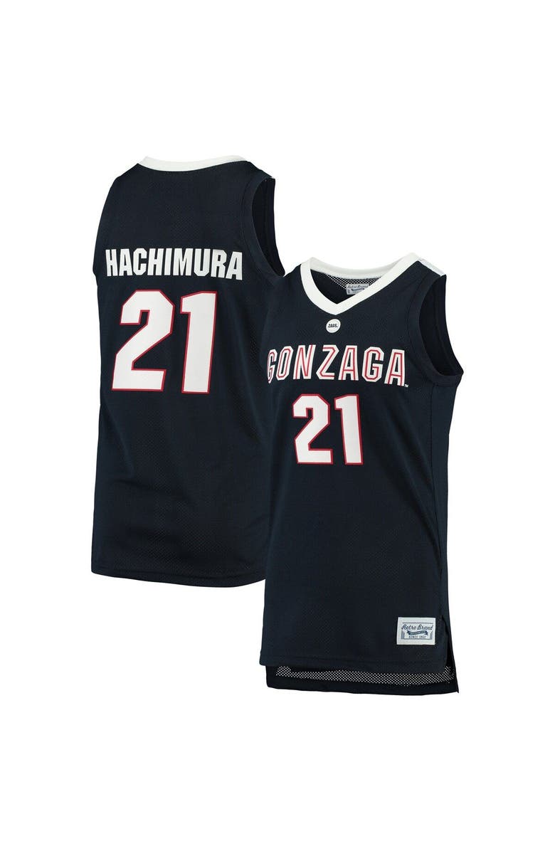 Retro Brand Men's Original Retro Brand Rui Hachimura Navy Gonzaga Bulldogs Alumni Basketball Jersey, Alternate, color,