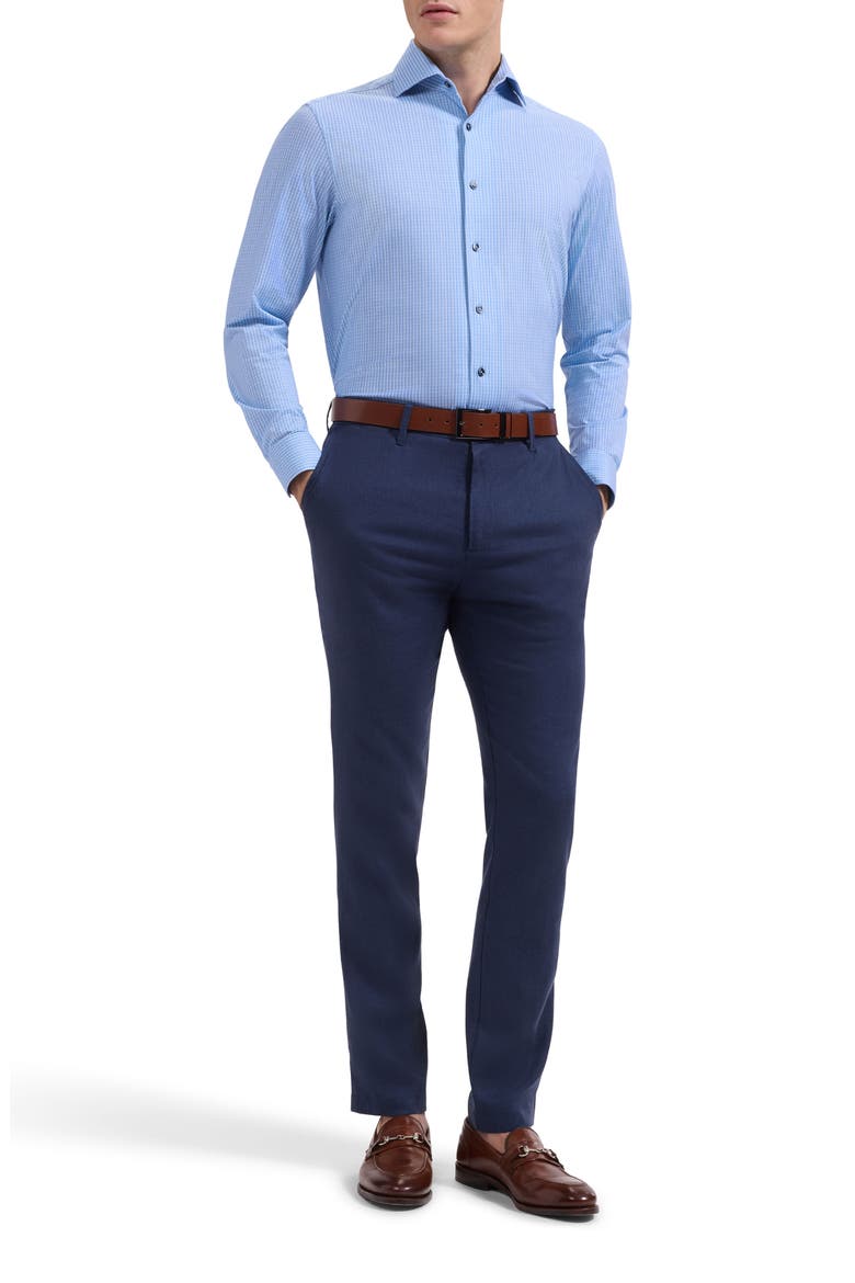 Devon OoohCotton® Plaid Button-Up Shirt, Alternate, color, AIR BLUE