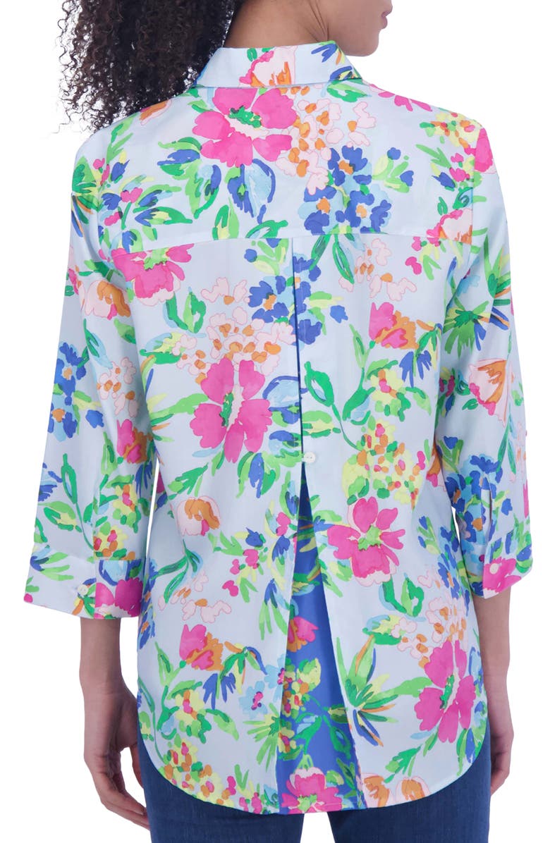 Foxcroft Kelly Floral Button-Up Shirt, Alternate, color, 