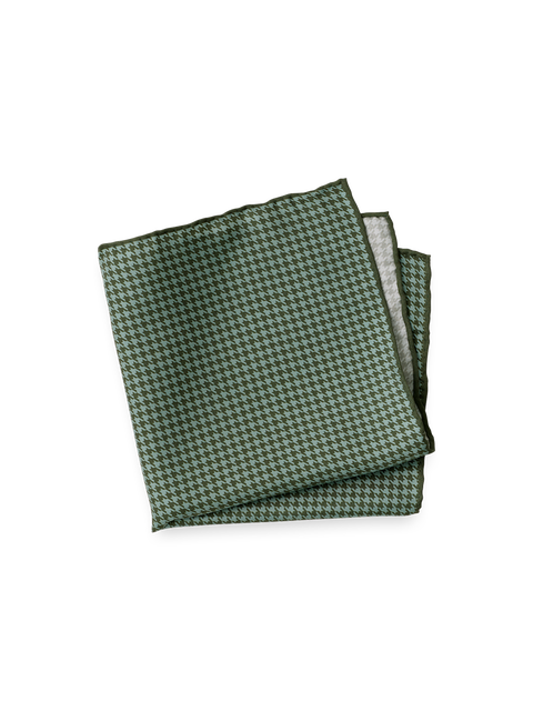 Houndstooth Silk Pocket Square