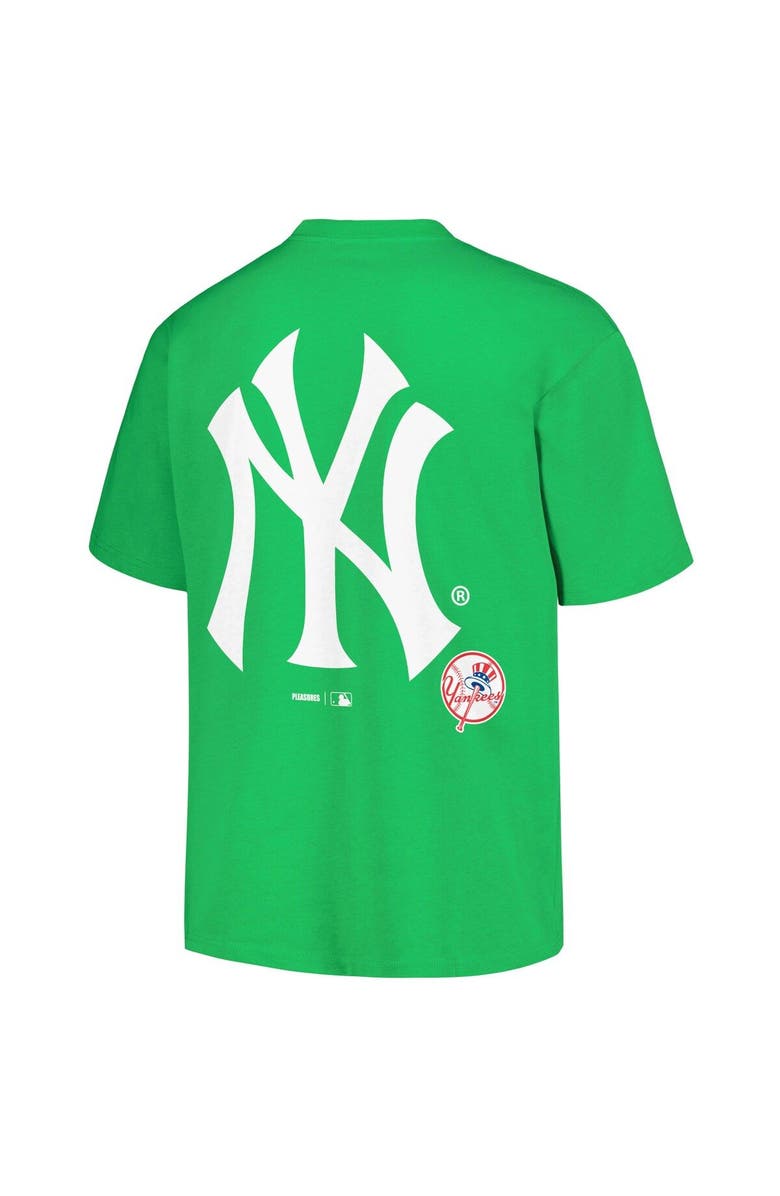 PLEASURES Men's PLEASURES Green New York Yankees Ballpark T-Shirt, Alternate, color, Green