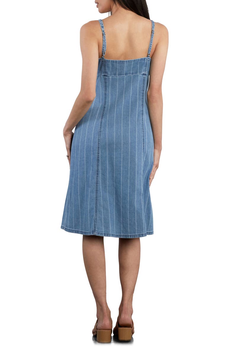 True Blue Sleeveless Denim Dress, Alternate, color, WASHED TIDE STRIPE