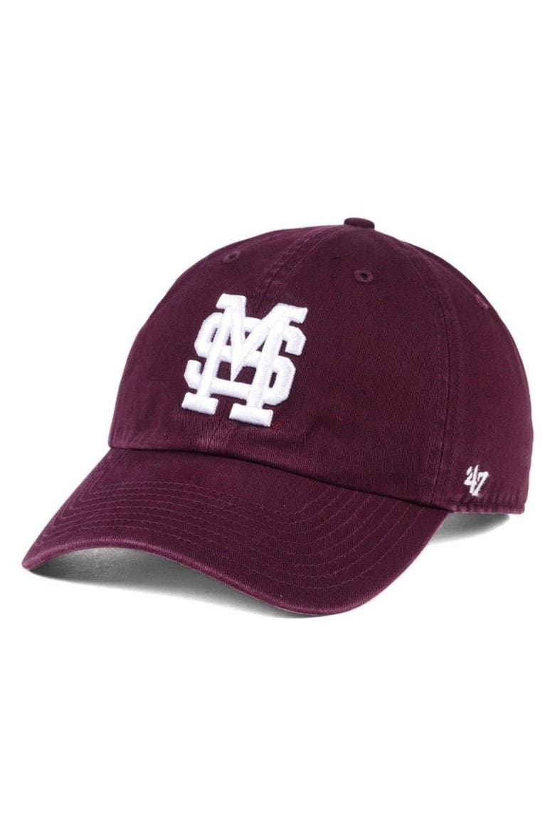 Men's '47 Maroon Mississippi State Bulldogs Vintage Clean Up Adjustable Hat, Main, color, Maroon