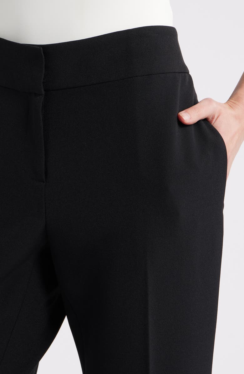 KASPER Flat Front Slim Pants, Alternate, color, Black