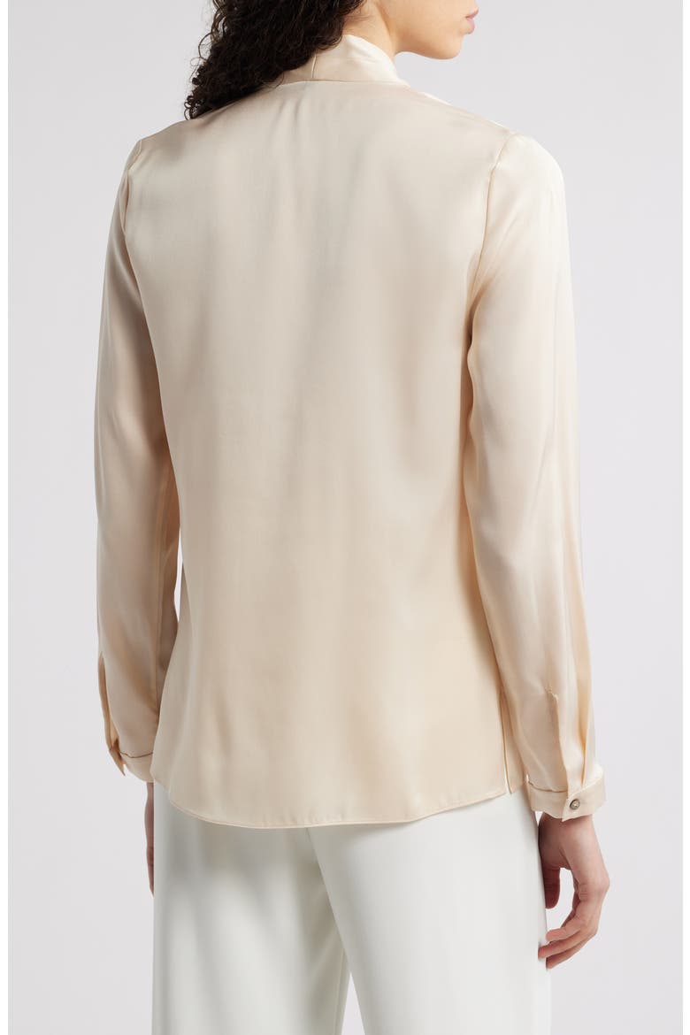 Nellie Stretch Silk Georgette Top, Alternate, color, ECRU