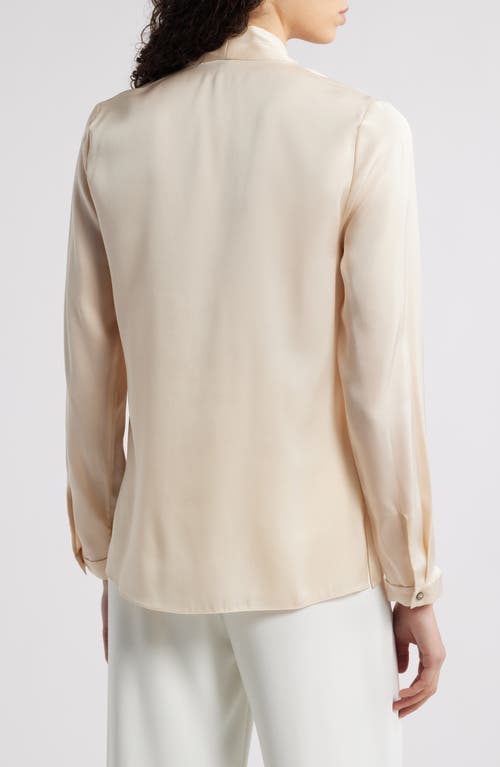 Kobi Halperin Nellie Pleated V-neck Long-sleeve Blouse In Ecru