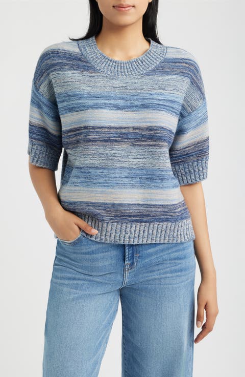 Broome Melange Stripe Crewneck Sweater