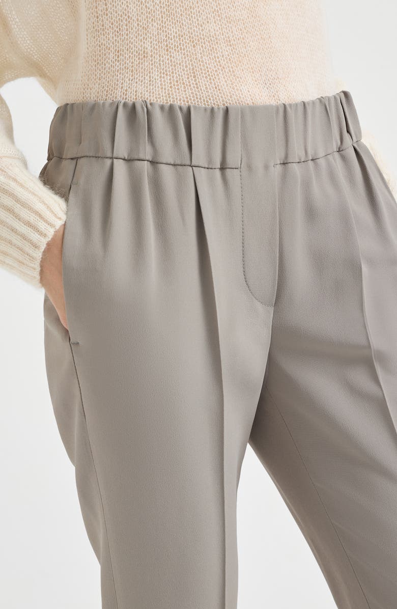 Brunello Cucinelli Tailored Jogger trousers, Alternate, color, Light Grey