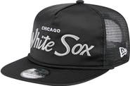 New Era Men's New Era Black Chicago White Sox Retro Satin Script Golfer Adjustable Hat