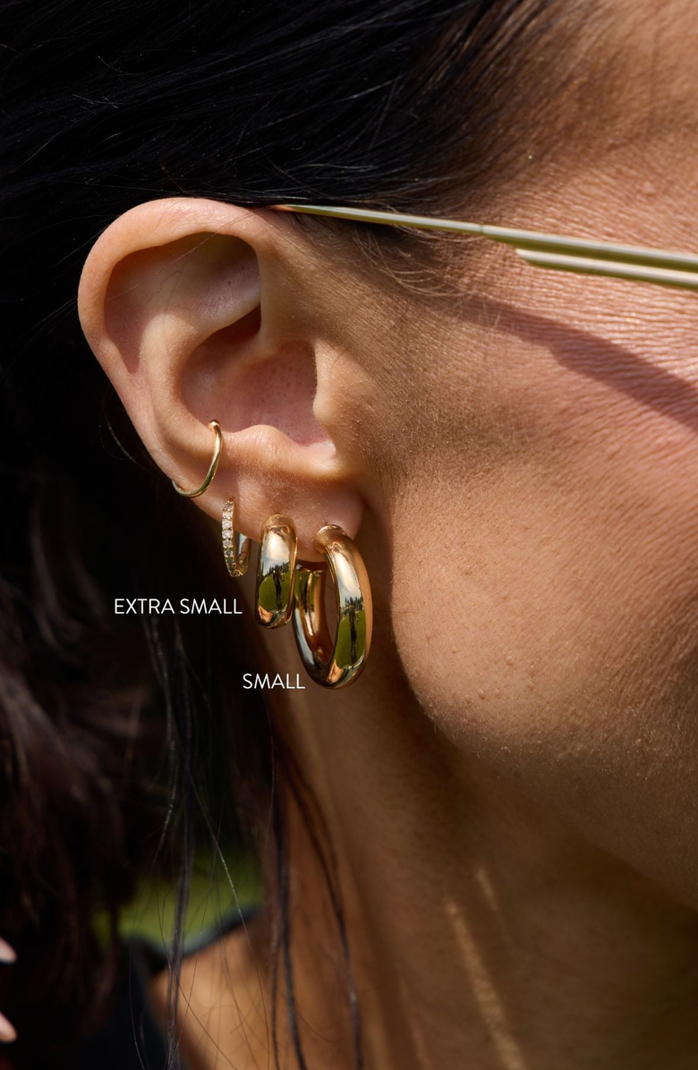 81026256 Hollow Statement Hoop Earrings, Alternate, color, Silver
