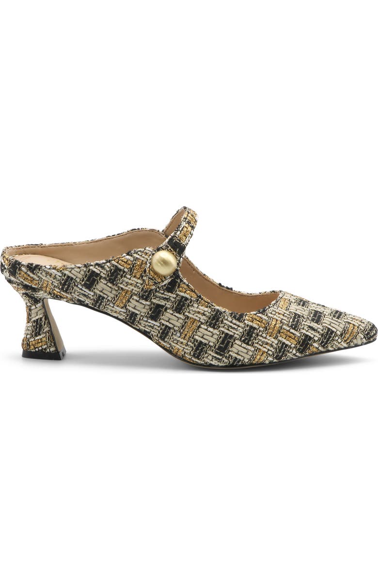 Charles by Charles David Avel Mary Jane Pointed Toe Mule, Alternate, color, Black-Gold-Tx