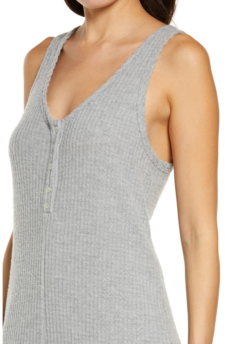 Waffle Knit Wide Leg Jumpsuit, Alternate, color, H GREY