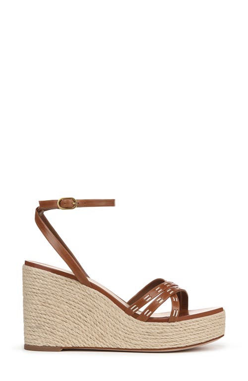 Veronica Beard Philene Platform Wedge Sandal In Caramel