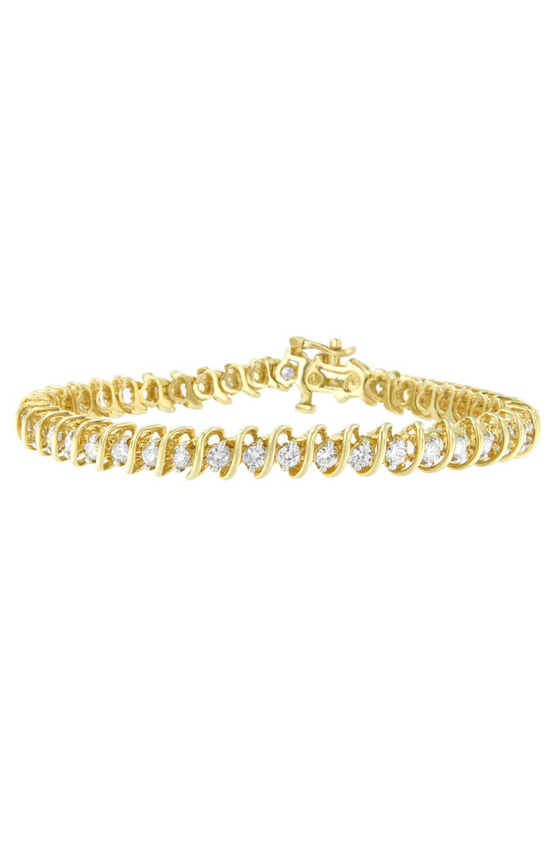Haus of Brilliance 14K Yellow Gold 3.00 cttw Diamond Spiral Link Bracelet, Main, color, Yellow
