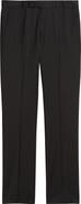 AllSaints Ryder Slim Fit Black Stretch Wool Tuxedo Pants