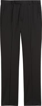 AllSaints Ryder Slim Fit Black Stretch Wool Tuxedo Pants