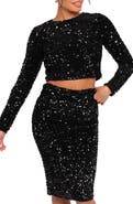 Petal & Pup Quinne Sequin Crop Top